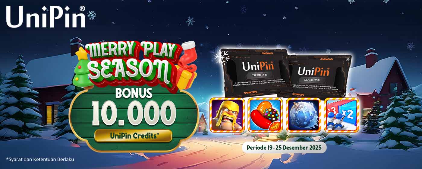 Merry Play Season: Nikmati Bonus UniPin Credits Senilai 10.000!